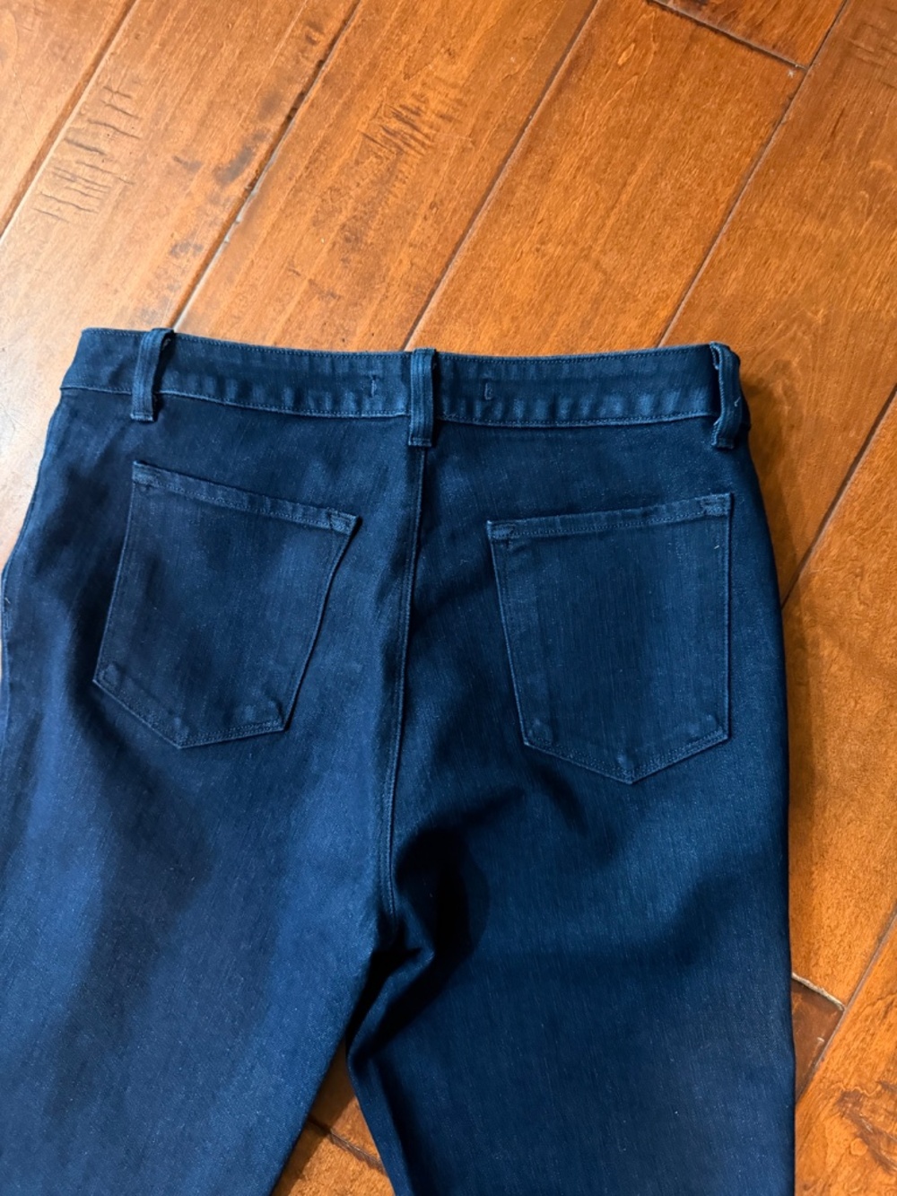J Brand High Waisted Flare Jeans with prominent cuff at hem. - Picture 3 of 5